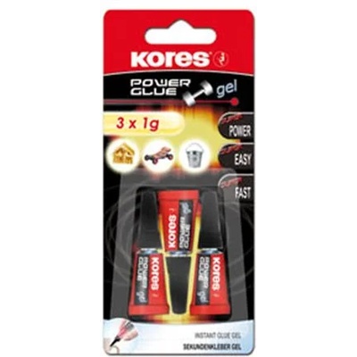 KORES Гел за лепене на възглавници, 3x1 g, KORES "Power Glue Gel" 26342 (26342)