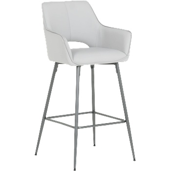 Carmen Бар стол telford 2 силиконова кожа - сив 67 (3521319)