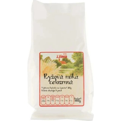 J.Vince rýžová mouka celozrnná 500 g
