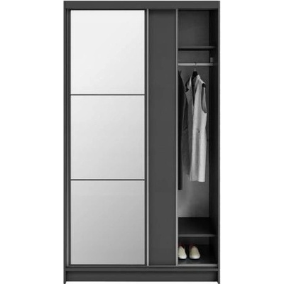 DobreSny Denve 120 x 218 x 60,3 cm šedá se zrcadlem