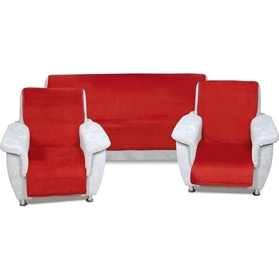 Bellatex přehoz na křeslo Korall micro 2 červená 150 x 200 cm, 2 ks 65 x 150 cm – Zbozi.Blesk.cz