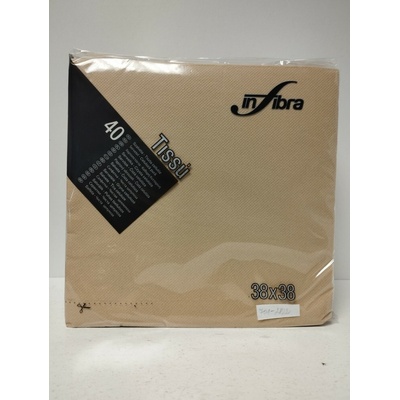 Infibra papírové ubrousky Linea cappuccino 2V 40ks 38x38cm