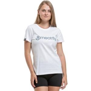 Meatfly дамска тениска Ladies MF Logo White / Gray Meatfly | Byal | ЖЕНИ | XS