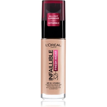 L'Oréal Infaillible 32H Fresh Wear дълготраен течен фон дьо тен цвят 130 COOL ROSE 30ml