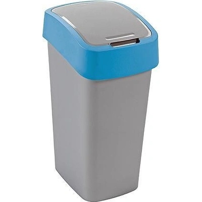 Curver® Kôš FLIP BIN 10L, šedostrieborný/modrý, na odpad