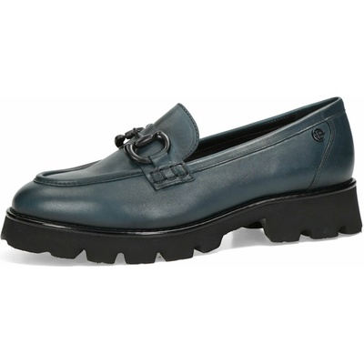 Etimee dámské kožené polobotky tmavomodré