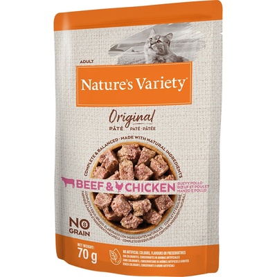 Natures Variety Original Paté No Grain hovädzie a kuracie 12 x 70 g