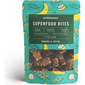 Superfood Bites The Protein Works príchuť banánové kakao 140 g
