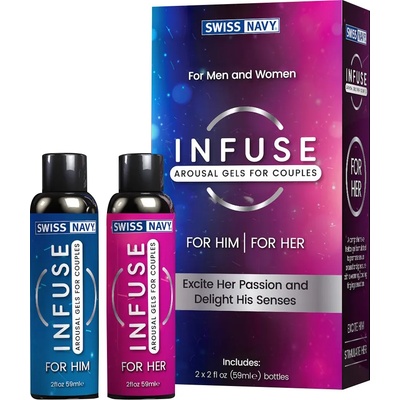 SWISS NAVY Infuse 2-in-1 Arousal Gel for Him & Her 2 x 59ml