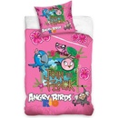 Carbotex Obliečky Angry Birdružová bavlna 140x200 70x80