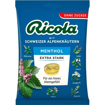 Ricola Mentol Extra silný bez cukru 75 g