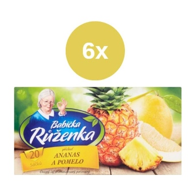 Babička Růženka čaj ananas pomelo 6 x 40 g