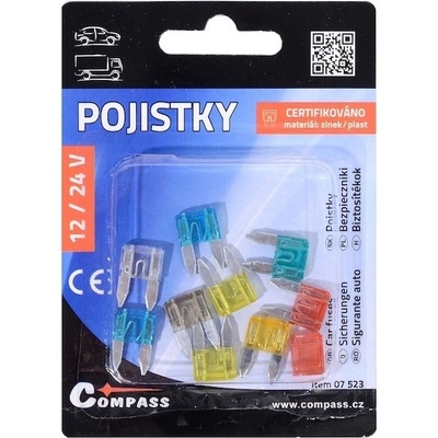 Pojistky nožové MINI 10 ks