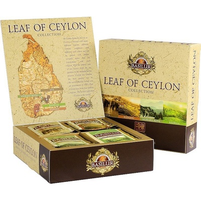 BASILUR Leaf of Ceylon Assorted přebal 40 gastro sáčků 30 x 2 g a 10 x 1,5 g