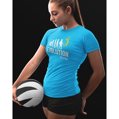 Dámské tričko Evolution volleyball Modrá – Zbozi.Blesk.cz