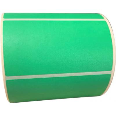 Papierová Etiketa 110 mm x 60 mm, Matný papier, Zelená, Dutinka 40 mm, 1000 ks/kotúč, Permanentné lepidlo, Priemer kotúča 109 mm