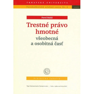 Trestné právo hmotné - Pavel Baláž
