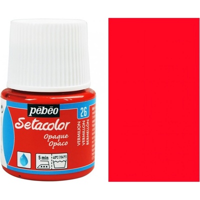 Pebeo Setacolor Opaque č.26 červená rumělka 45 ml – Hledejceny.cz