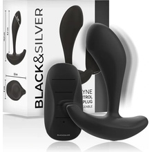 Black&Silver Dwayne Anal Plug Silicone Remote Control