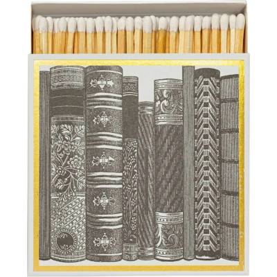 Archivist Zápalky Books, šedá barva, dřevo