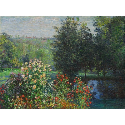 Plagát, Obraz - The Rose Bushes in the Garden at Montgeron (1876), Claude Monet, 40 × 30 cm
