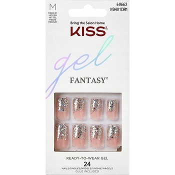 KISS Gel Fantasy Fanciful umelé nechty 24 ks