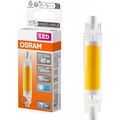 Osram LED žiarovka HALOLINE 78mm 4,5W/840 GLAS (40W) R7s