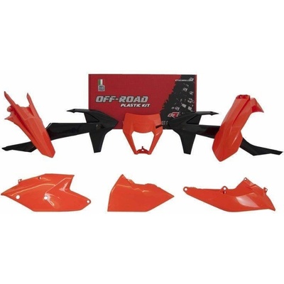 Racetech kompletní plasty KTM EXC/EXCF 250/350/450/500 17-19 OEM černá s krytem filtru KT523E999 oranžová | Zboží Auto