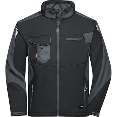 James & Nicholson Pánska softshell bunda JN844 Black