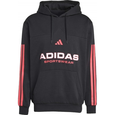 Adidas Суичър Adidas House of Tiro Nations Pack Hoodie Adults - Black/Ruby Red