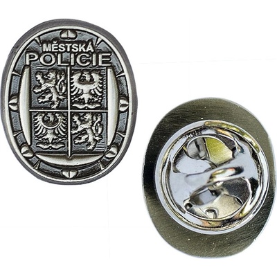 Odznak (pins) Mestská polícia 1,6 cm - strieborný