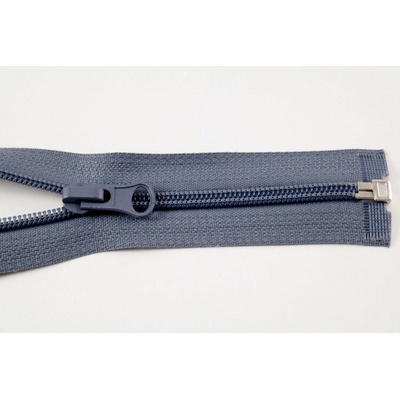 Deliteľné plastové špirálové bundovej zipsy rôzne farby - dĺžka 30 cm - 90 cm 55 cm šedá