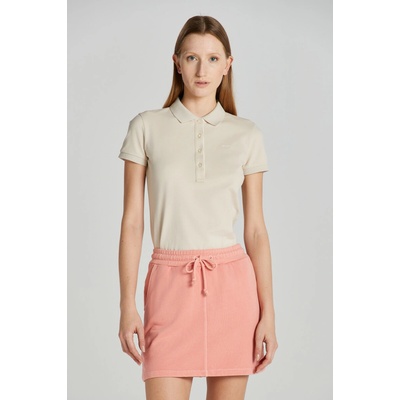 Gant CONTRAST COLLAR SS PIQUE POLO hnedá