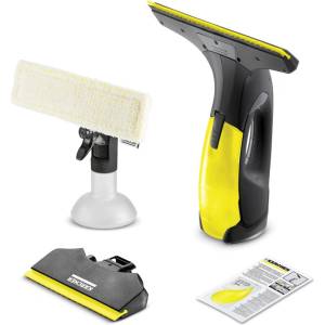 Kärcher Уред за почистване на прозорци Karcher WV 2 PREMIUM, 100 мл, Автономия 35 мин, До 105 м2, LED индикатор, Черен/Жълт (WV 2 PREMIUM)