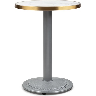 Blumfeldt Patras Jewel, мраморна маса, стил сецесион, Ø: 57, 5 см. , височина: 75 см. , чугунена стойка (GDMC1-Patras Lx-W) (GDMC1-Patras Lx-W)