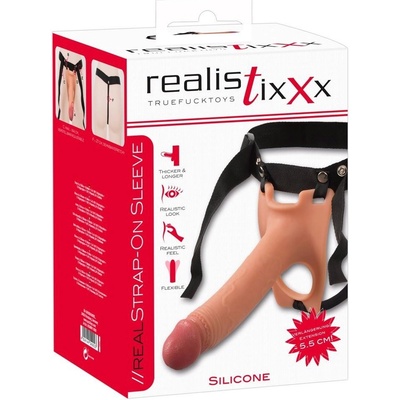 Realistixxx Strap on hinged, hollow, lifelike – Zboží Mobilmania