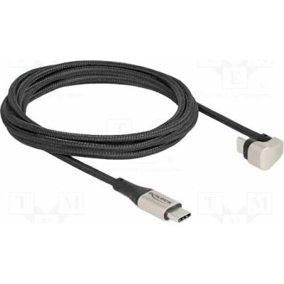 Delock 88160 USB 2.0 USB C vidlice USB C úhlová zástrčka 2m černý
