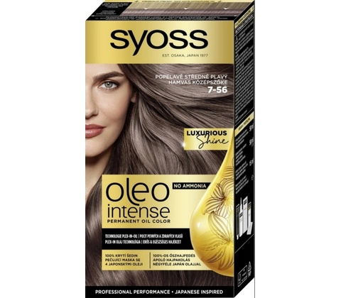 Syoss Oleo Intense popelavě středně plavý 7-56