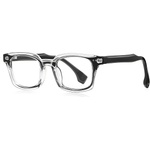Techsuit Очила за компютър Techsuit Anti-Blue Light Glasses Reflex PC (LS084) - мъжки, правоъгълни - Черен / Прозрачен