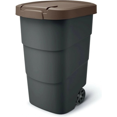 Prosperplast Wheeler 95 l antracit s hnedým vekom