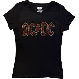 AC/DC Full Colour Logo Black L Дамски Риза (ACDCTS95LB03)
