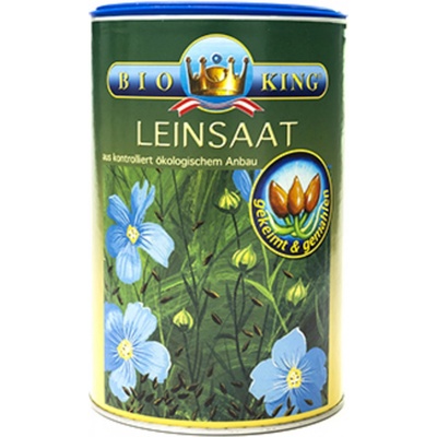 BioKing Bio mletá naklíčená lněná semínka 450 g