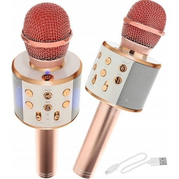 Alum online Bezdrátový karaoke mikrofon WS 858 Rose Gold