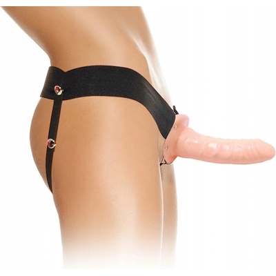Fetish Fantasy For Him or Her Vibrating Hollow Strap On