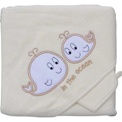 Scarlett Froté uterák velryby s kapucnou béžová