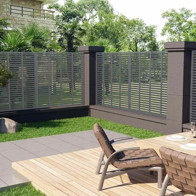 vidaXL Lamelový plot WPC 180 x 180 cm šedý