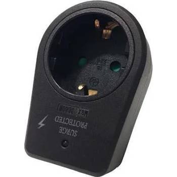 EUROLAMP АДАПТОР schuko, ДЕТСКА ЗАЩИТА, ЗАЩИТА ОТ ПРЕНАТОВАРВАНЕ, ЧЕРЕН