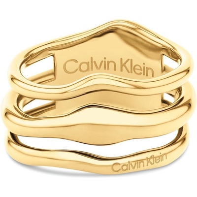 Calvin Klein dámsky prsteň z pozlátenej ocele CK Wavy 35000723