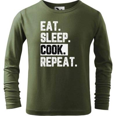 Dobrý triko Dětské bavlněné triko Cook Khaki