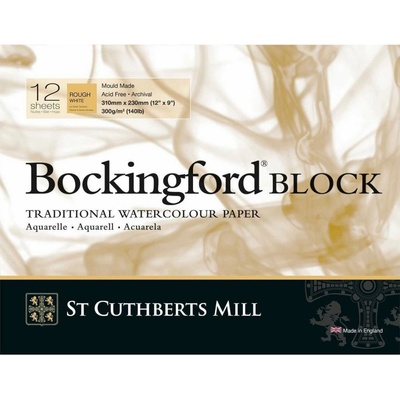 Canson Akvarelový blok St Cuthberts Bockingford Rough 300 g/m² 31 41 cm12 listov41 × 31 cm